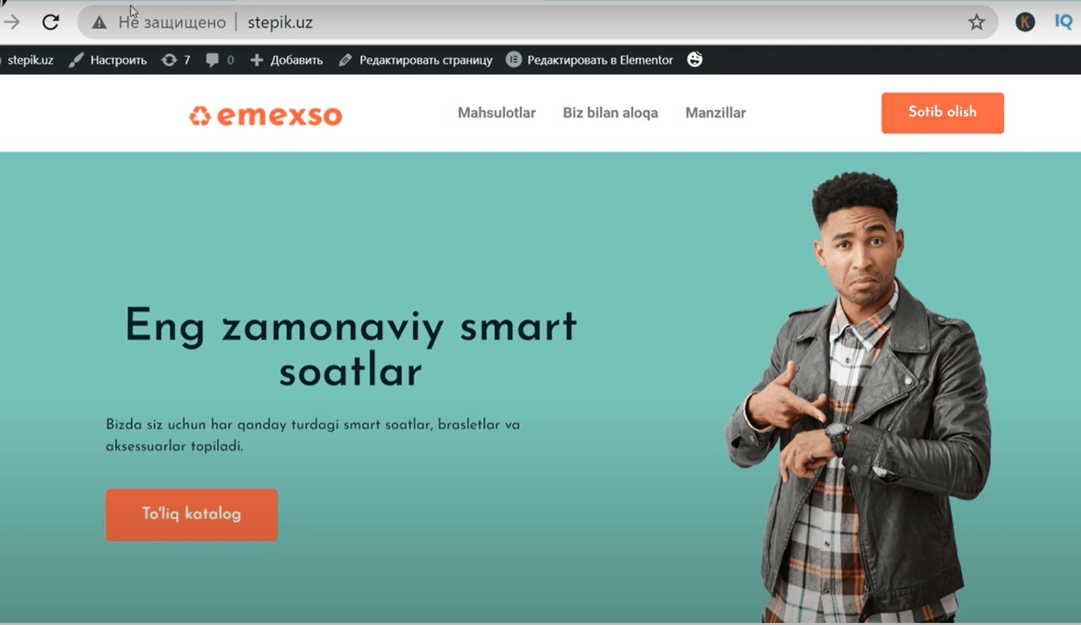 Elementor yordamida biznes uchun sayt tuzing