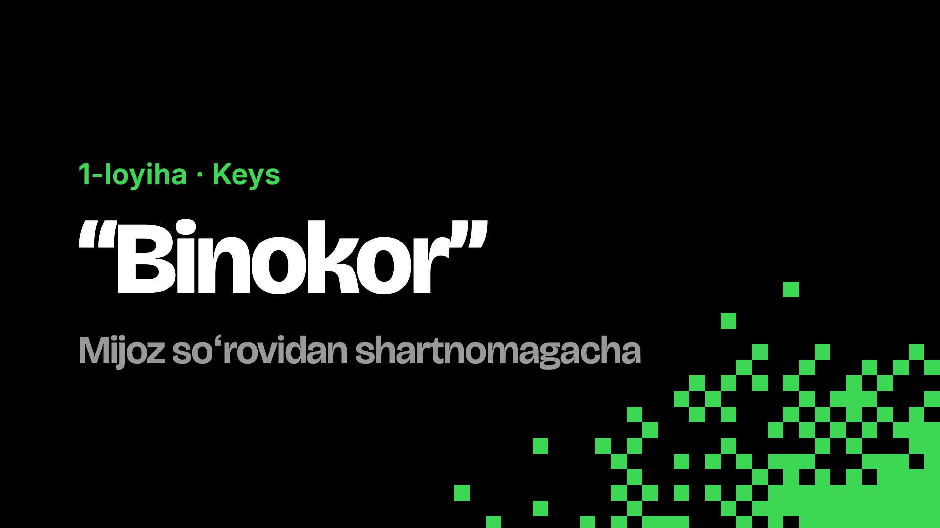 Keys: “Binokor” qurilish kompaniyasi